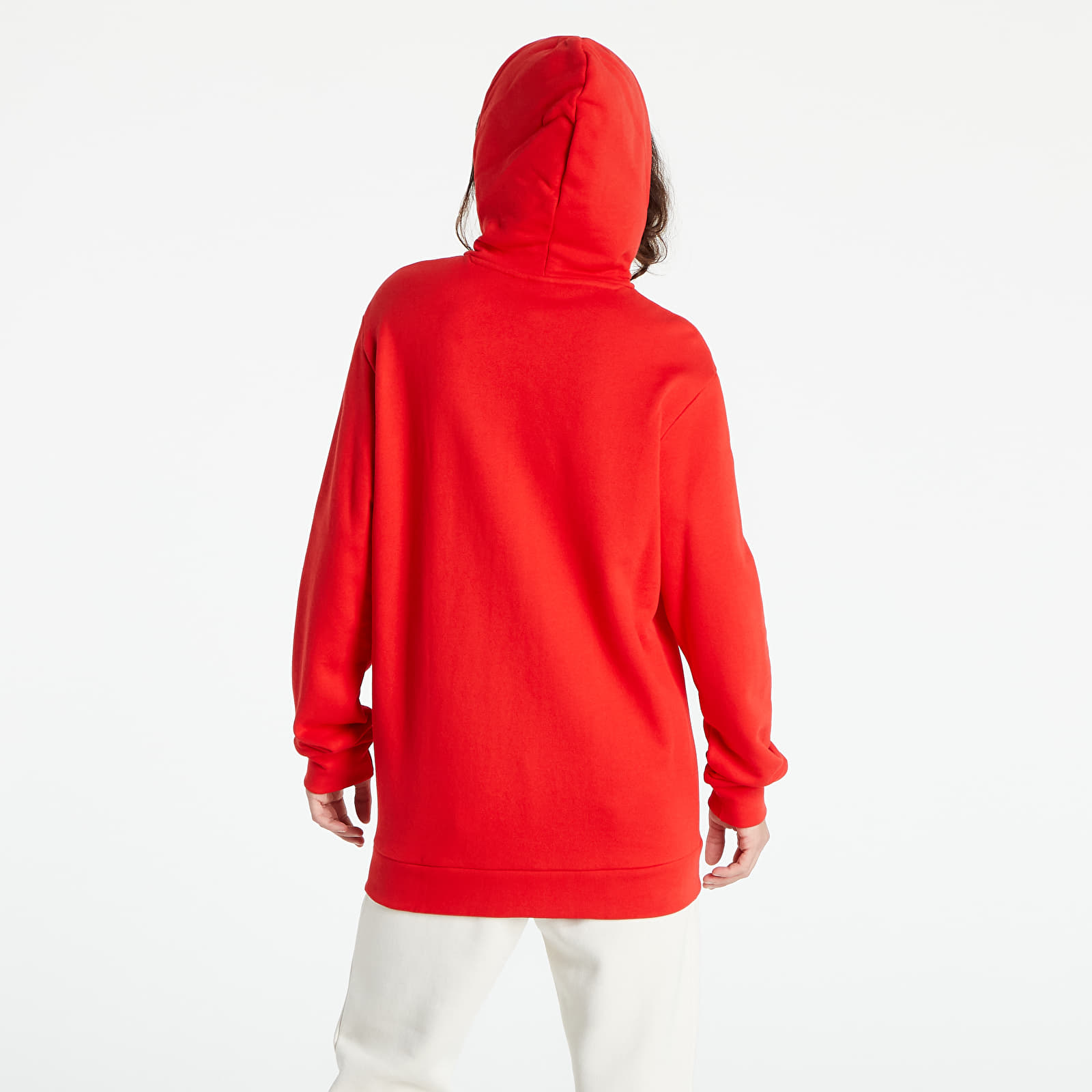 Mikiny adidas Trefoil Hoodie Vivid Red/ White