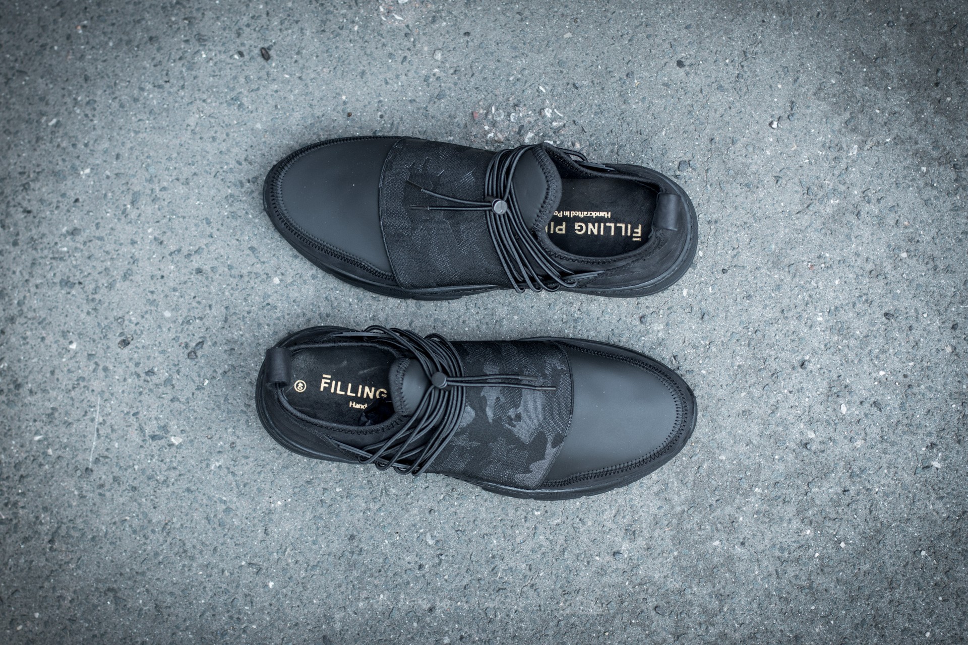 Men s shoes Filling Pieces Runner 3.0 Low Fuse All Black Footshop