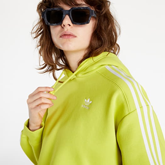 Adidas yellow cropped clearance hoodie