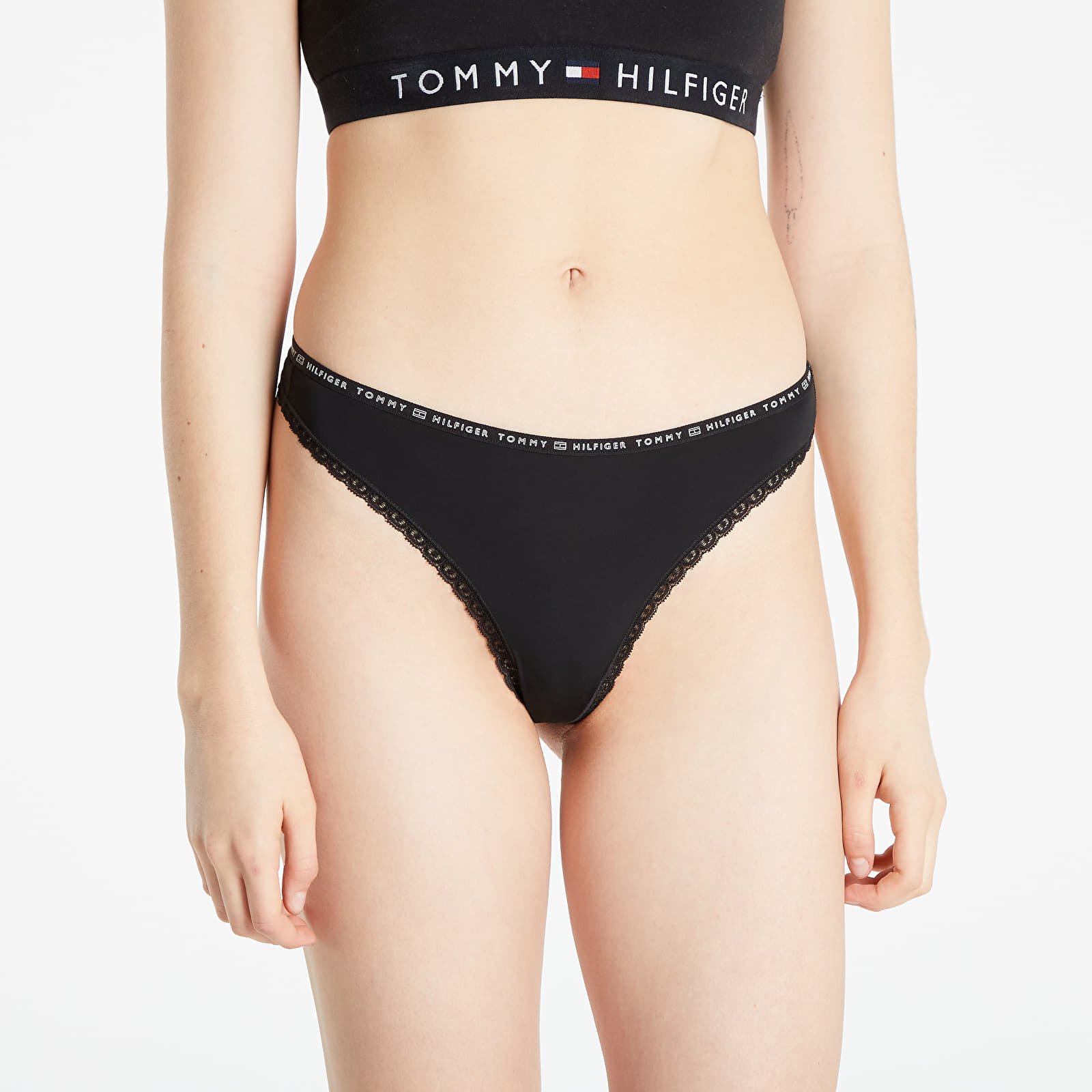 Panties Tommy Hilfiger Lace 3 Pack Thong Black/ Black/ Black
