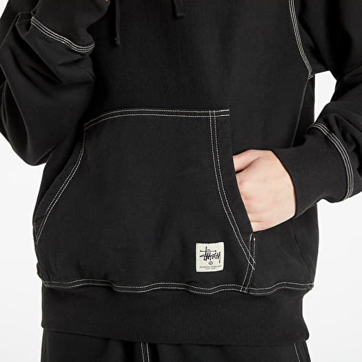 Hoodies and sweatshirts Stüssy Contrast Stitch Label Hoodie Black | Footshop