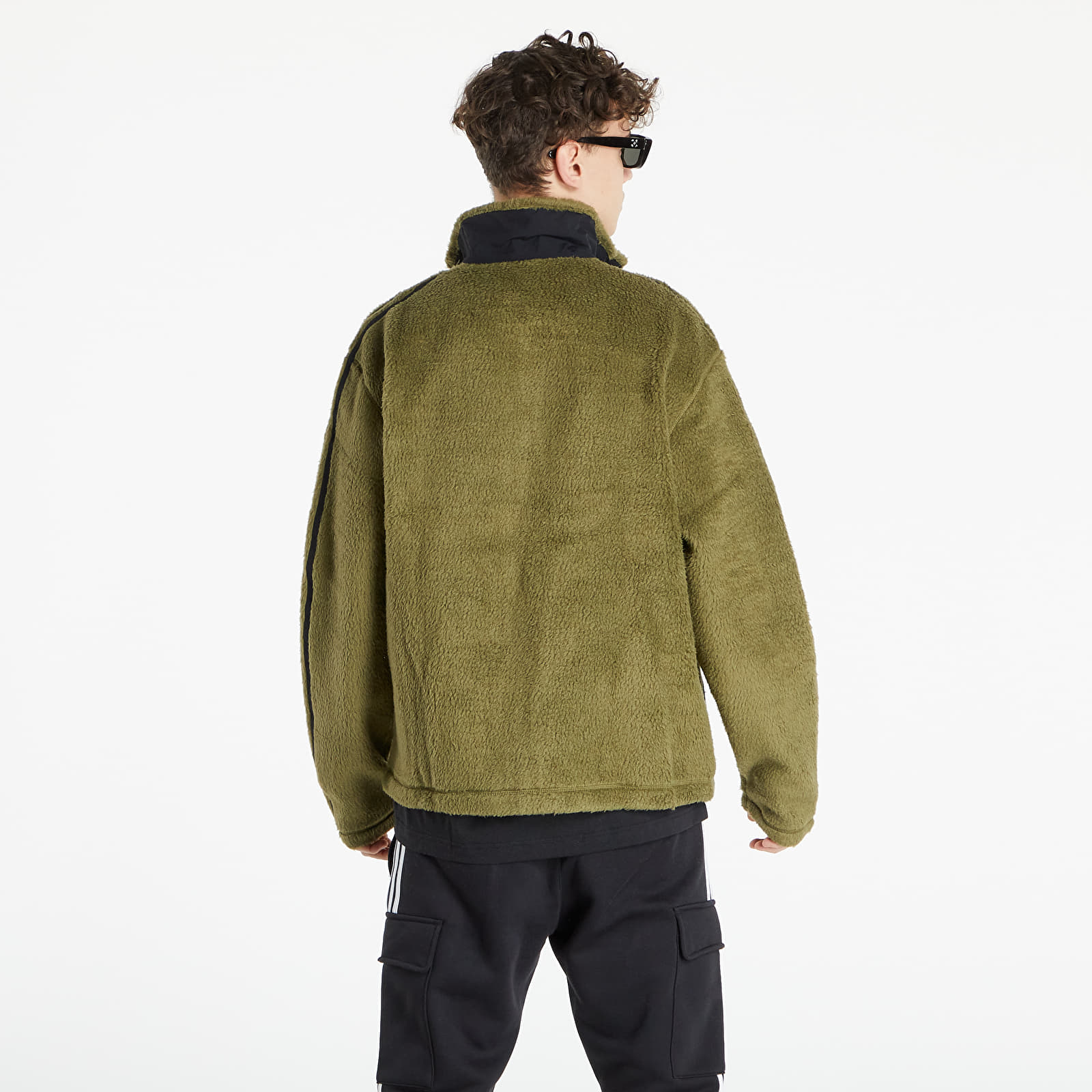 Puloverji adidas Sherpa Firebird Tracktop Focus Olive/ Black