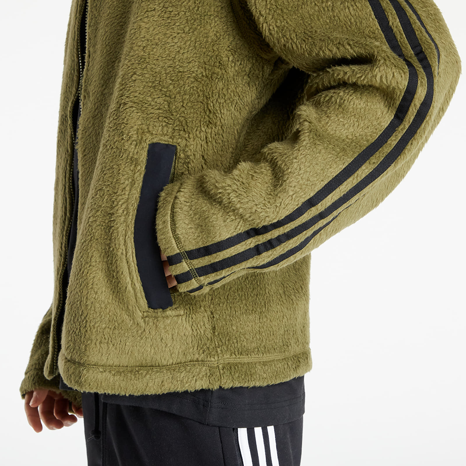Puloverji adidas Sherpa Firebird Tracktop Focus Olive/ Black