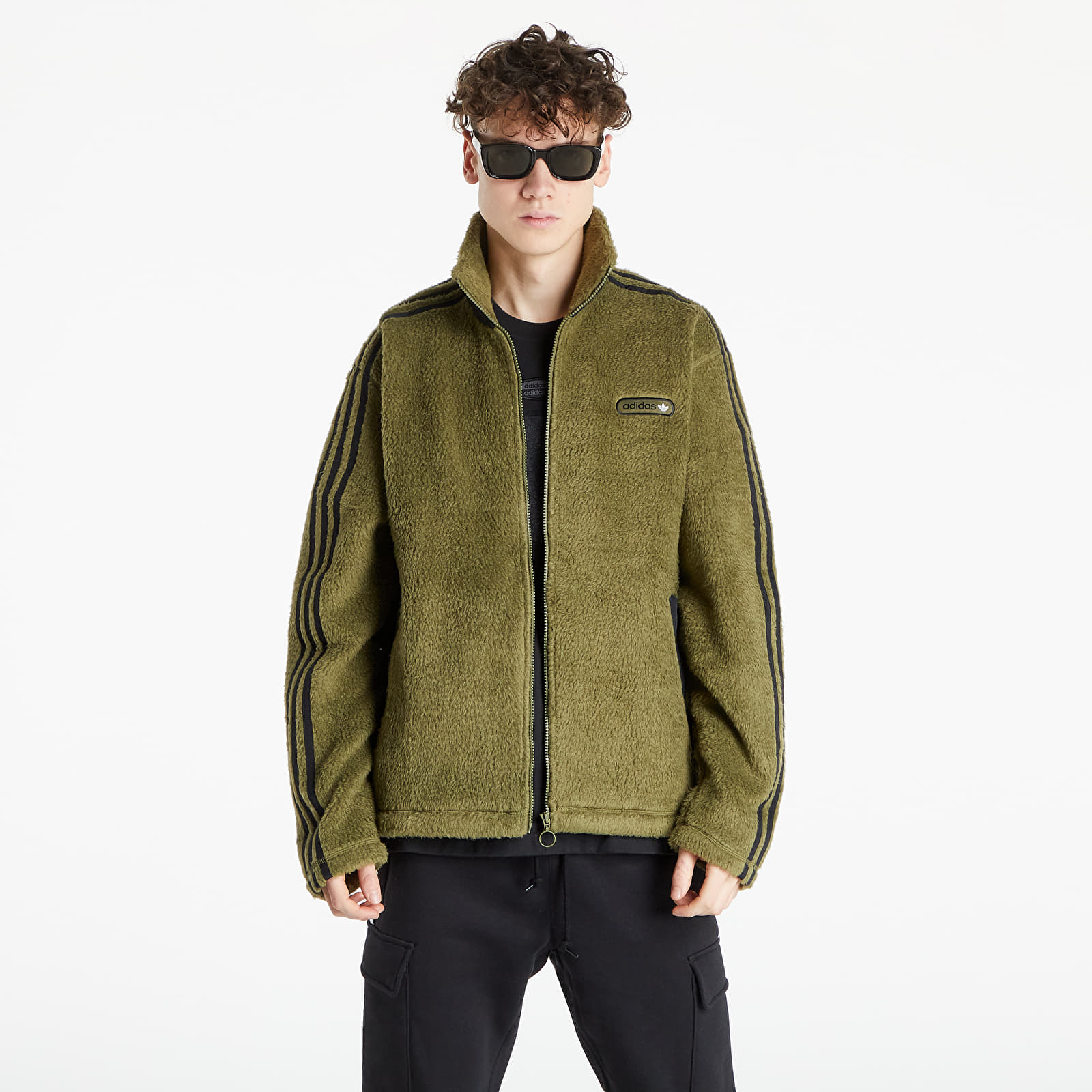 Puloverji adidas Sherpa Firebird Tracktop Focus Olive/ Black