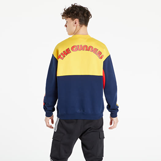 Hoodies and sweatshirts adidas Arsenal FC Graphic Crew Ray Yellow Collegiate Navy Footshop