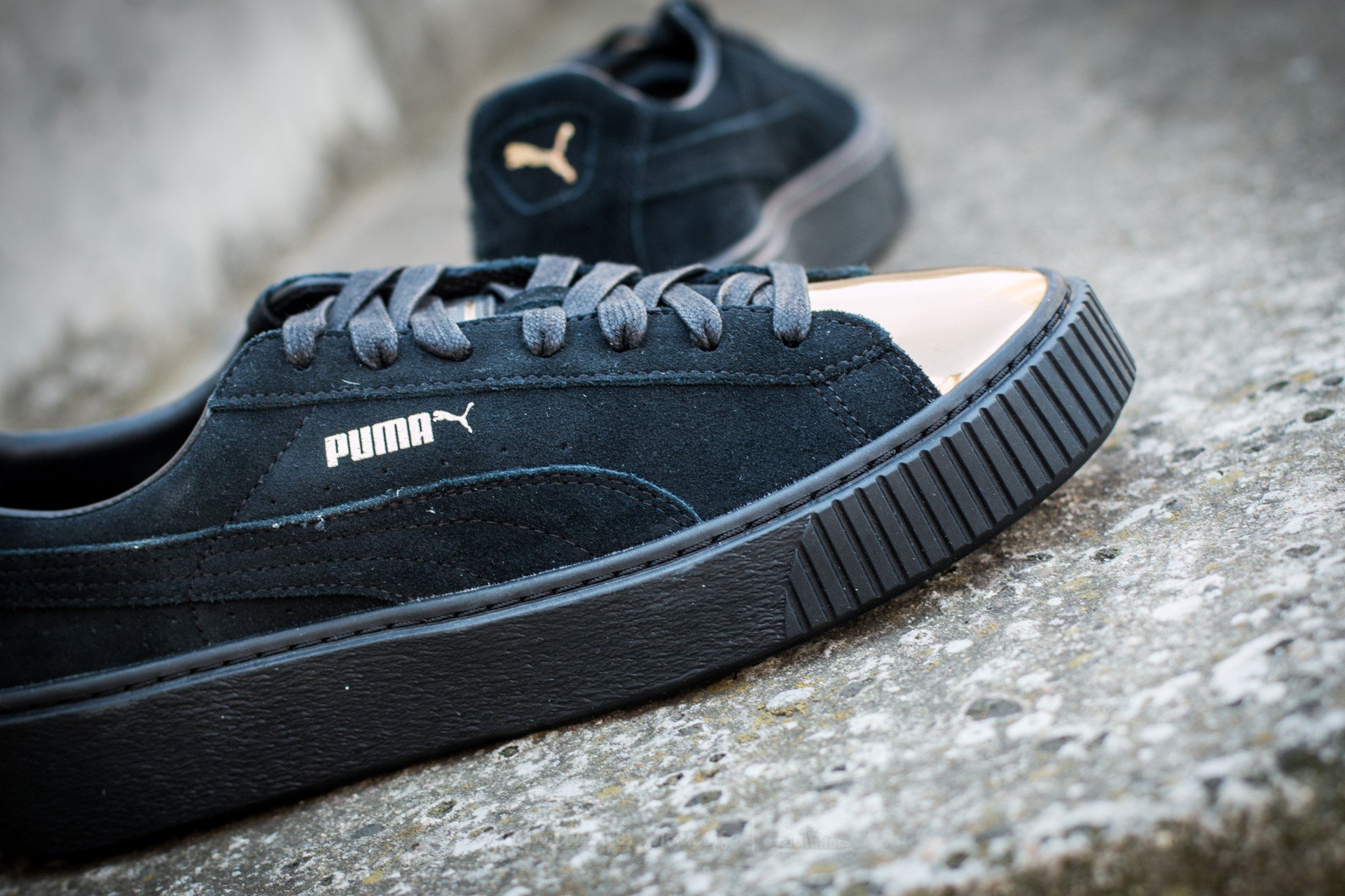 Puma suede platform bambino oro online