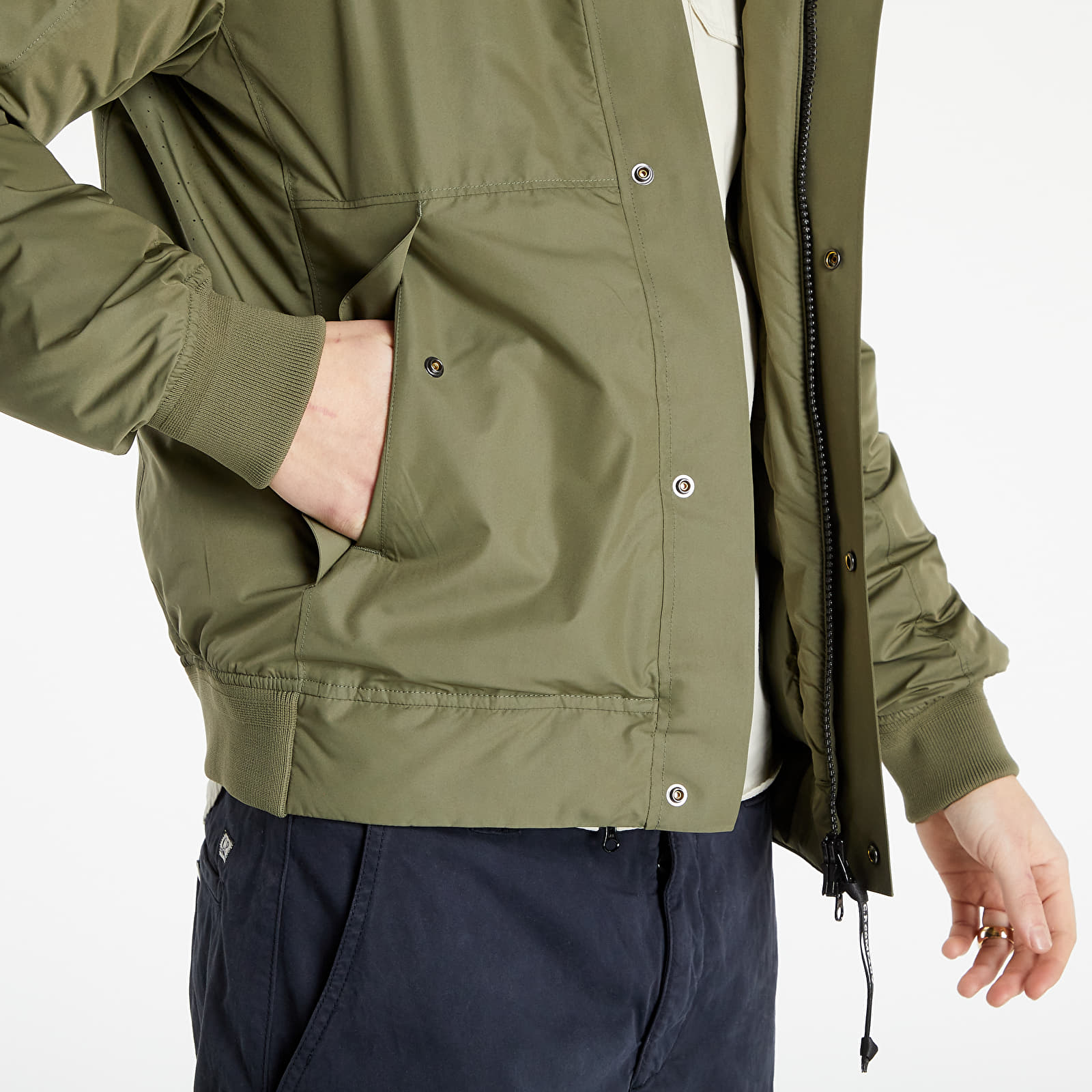 Jacken C.P. Company Micro-M Down Stand Collar Jacket Stone Grey