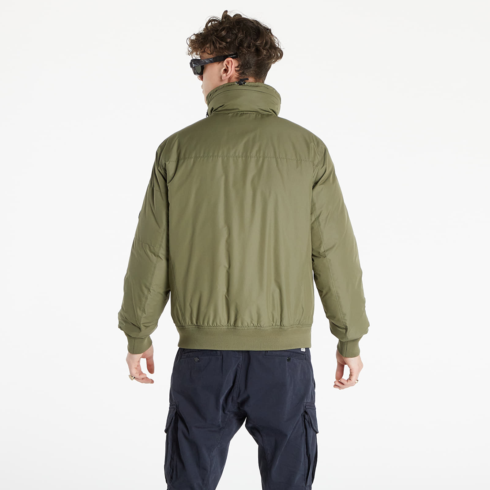 Jacken C.P. Company Micro-M Down Stand Collar Jacket Stone Grey