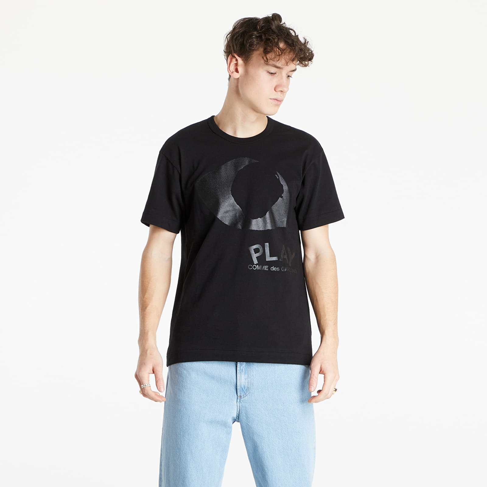 Pólók Comme des Garçons PLAY Eye Knit Tee Black