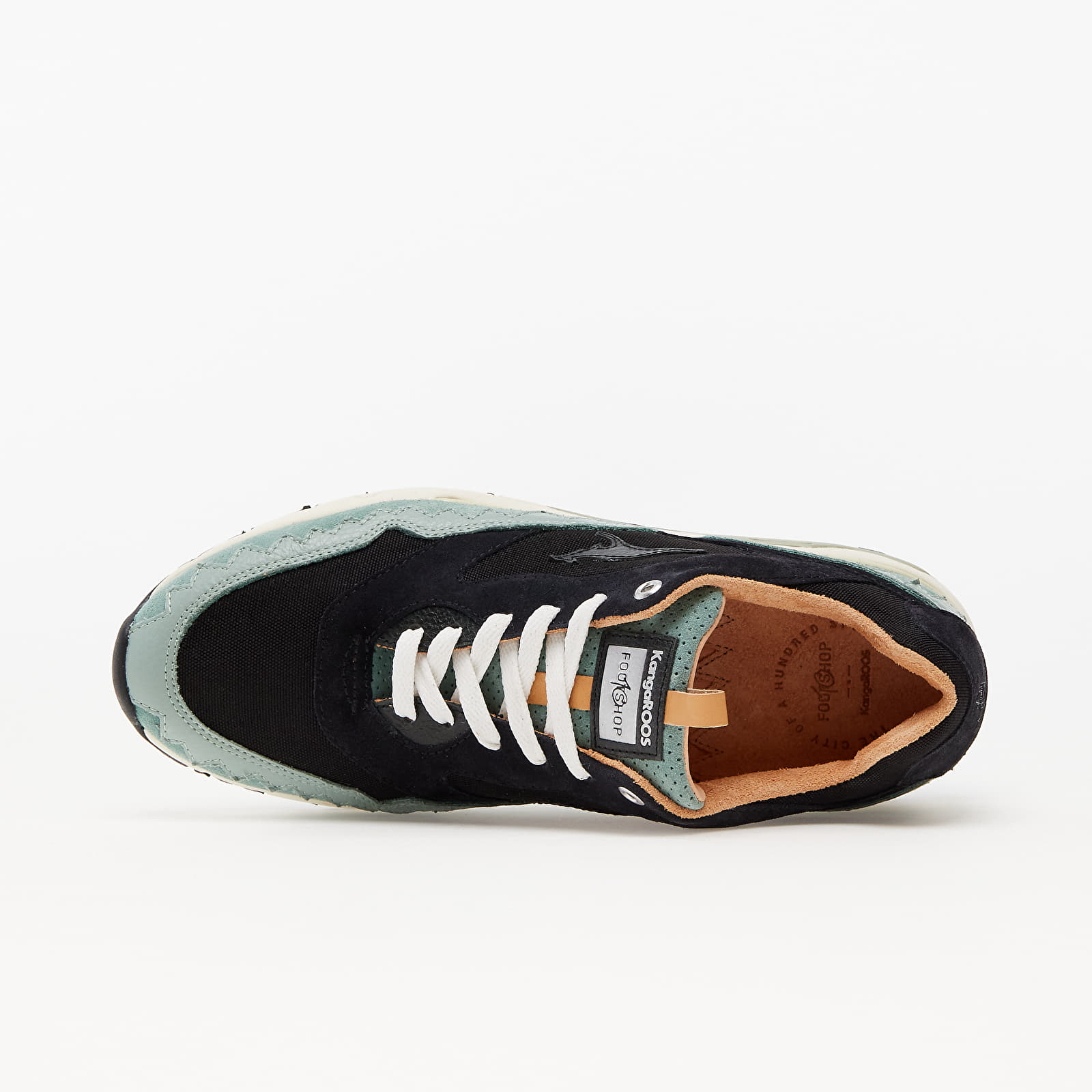 Pánské tenisky a boty Footshop x KangaROOS Ultimate 3 "Nocturna" Jet Black/ Mint