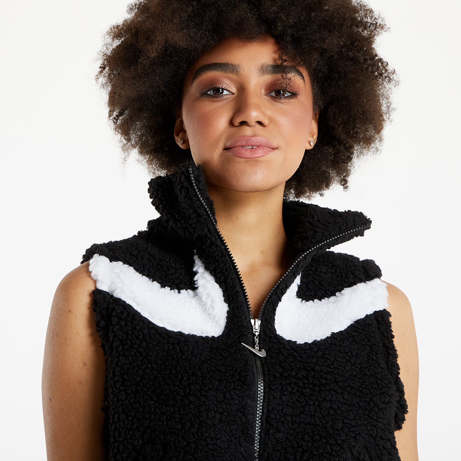 Westen Nike Sportswear Swoosh Women's Fleece Vest Black/ White