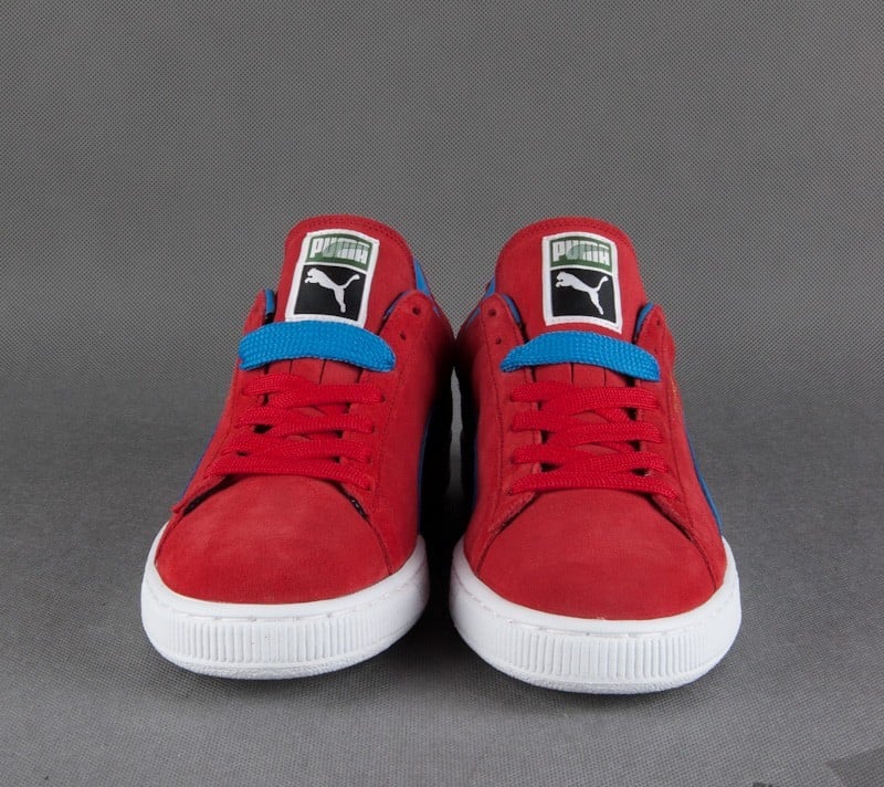 Puma suede clearance red and blue