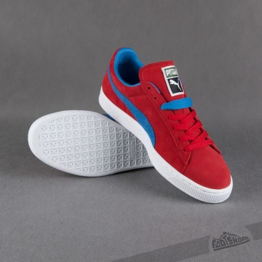 Men s shoes Puma Suede Classic high risk red french blue Footshop