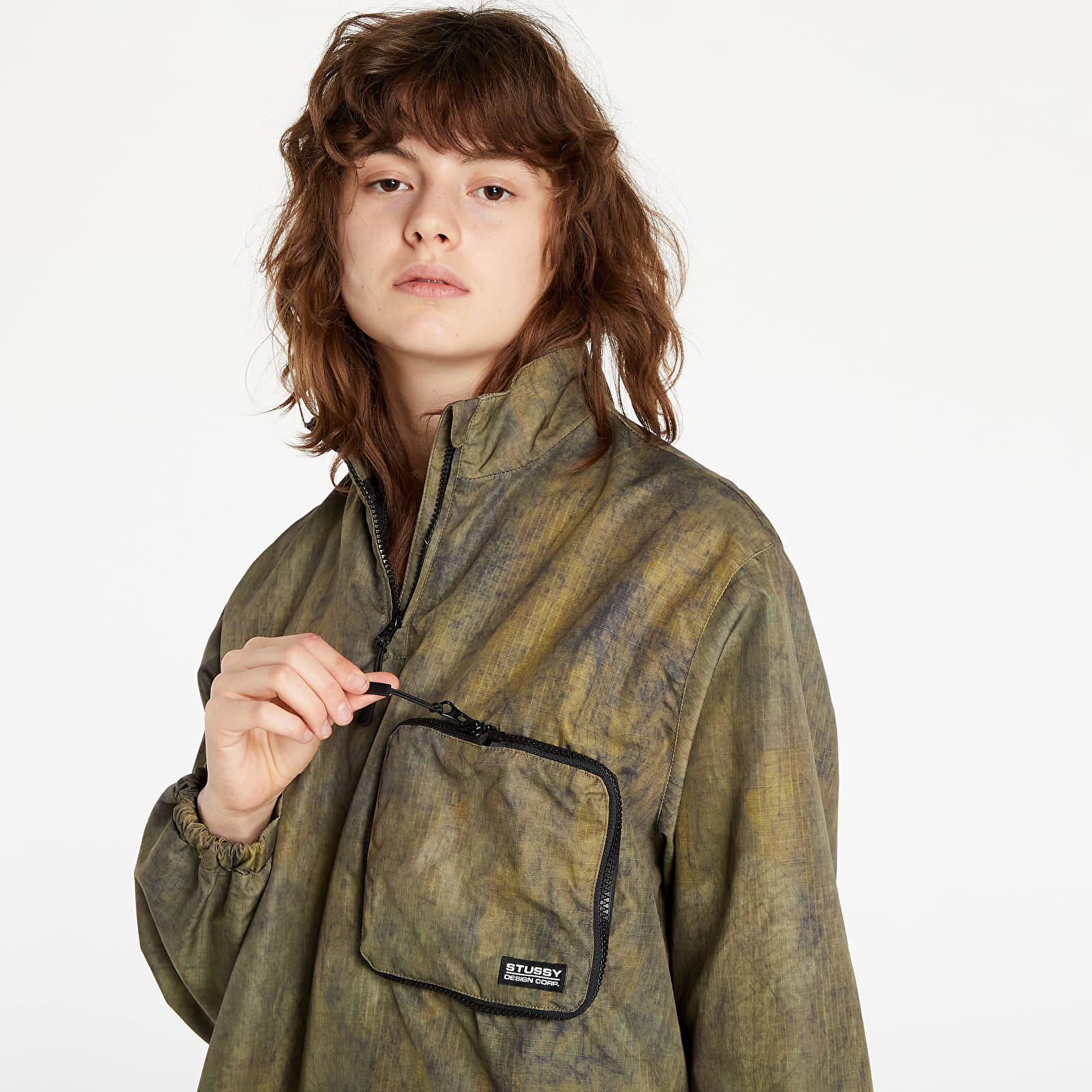 Jackets Stüssy Zip Off Pouch Pullover Olive