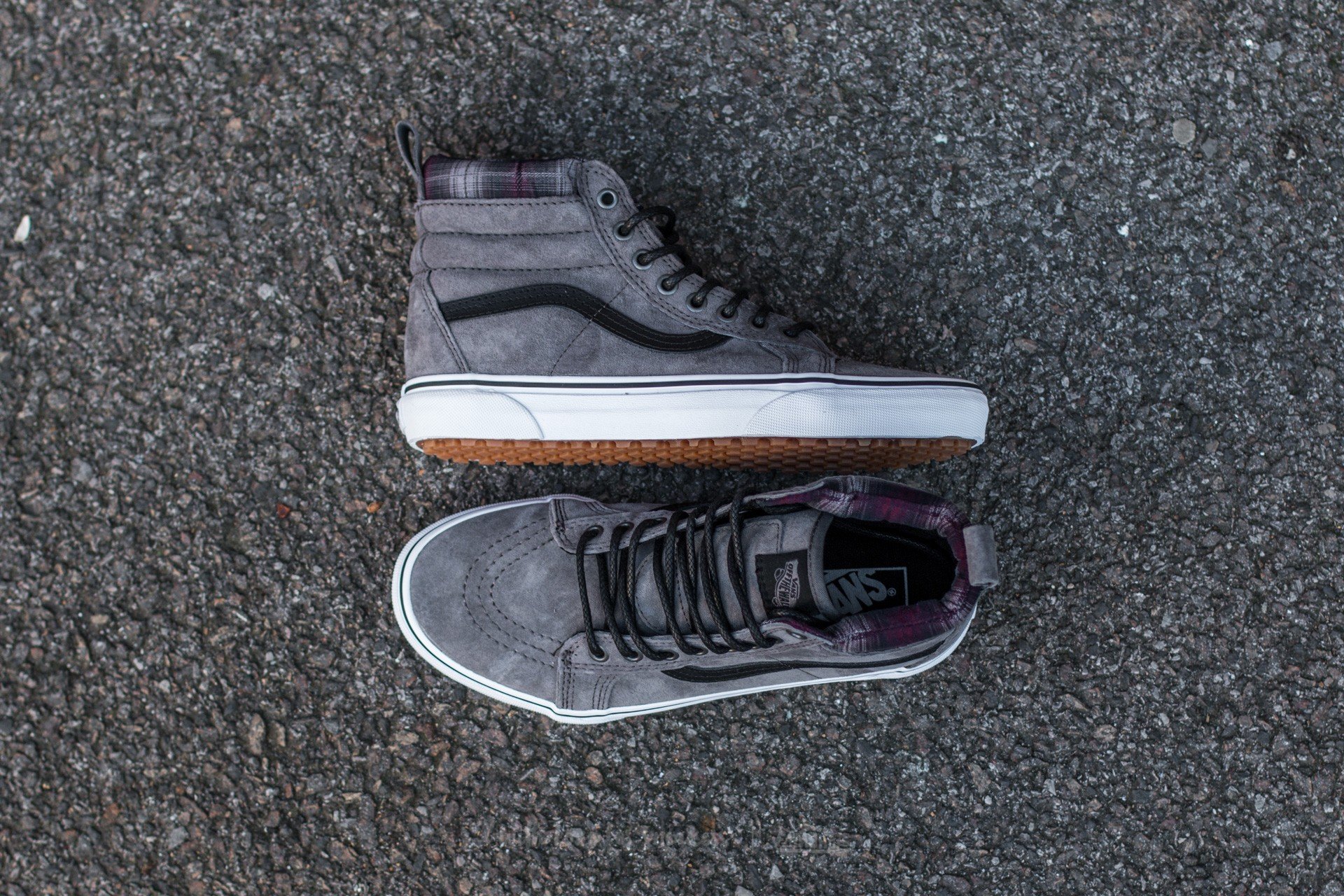 Herren Sneaker und Schuhe Vans Sk8 Hi MTE MTE Pewter Plaid Footshop