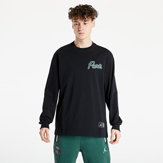 T shirts Jordan Paris Saint Germain Longsleeve Tee Black Footshop