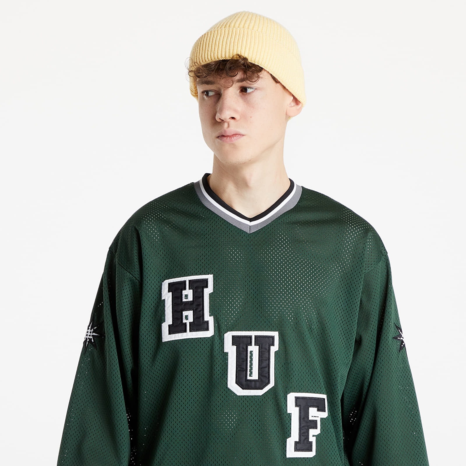 Magliette HUF Star Hockey Jersey Dark Green