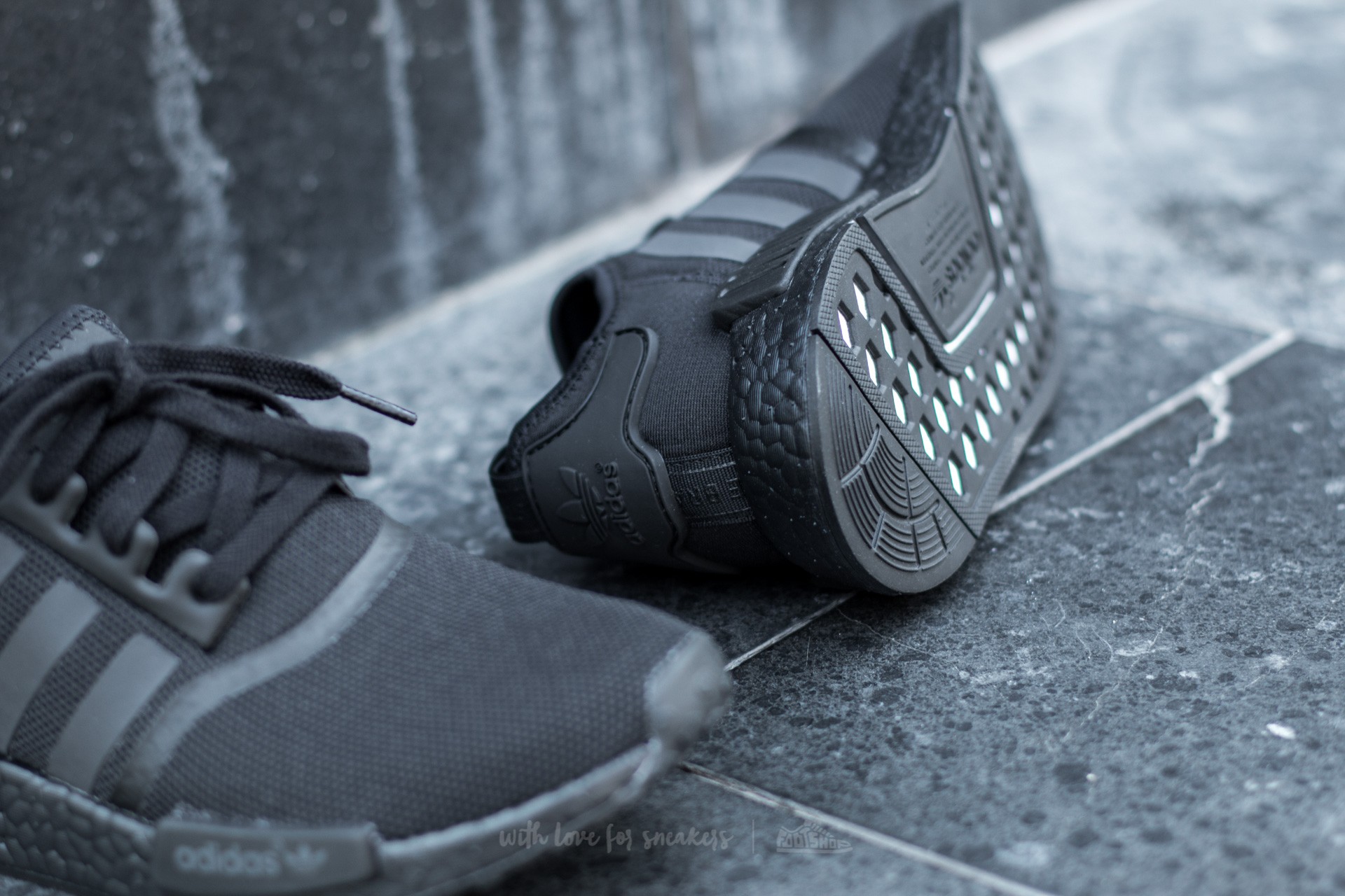 Men s shoes adidas NMD R1 Black Black Footshop