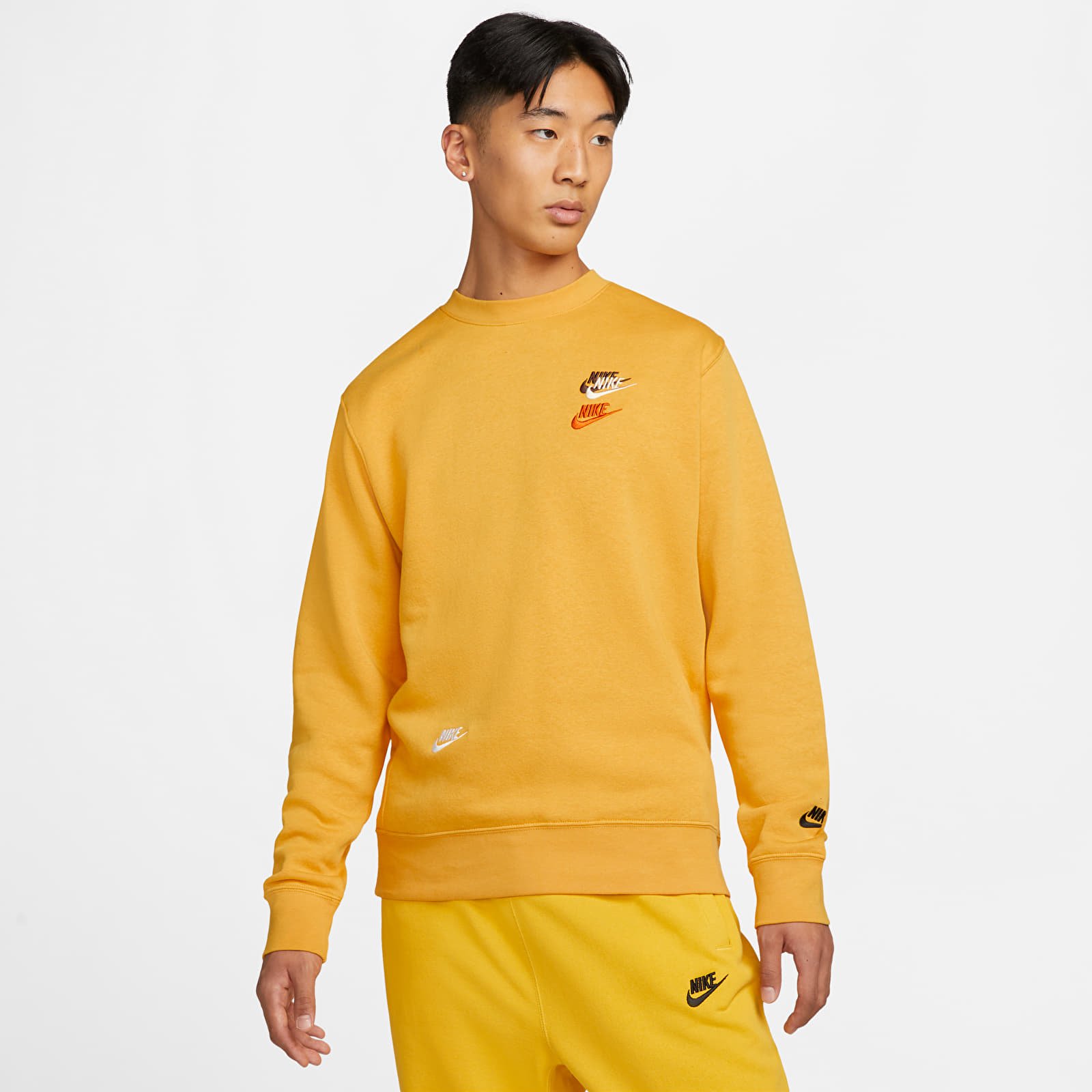 Kapucnis pulóverek és pulcsik Nike Sportswear M NSW Sport Essentials+ Crew Pollen/ Pollen