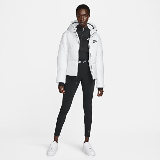 White and black nike coat 2025