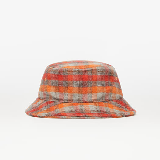 Bucket hats Stussy Brushed Plaid Bucket Hat Red Footshop