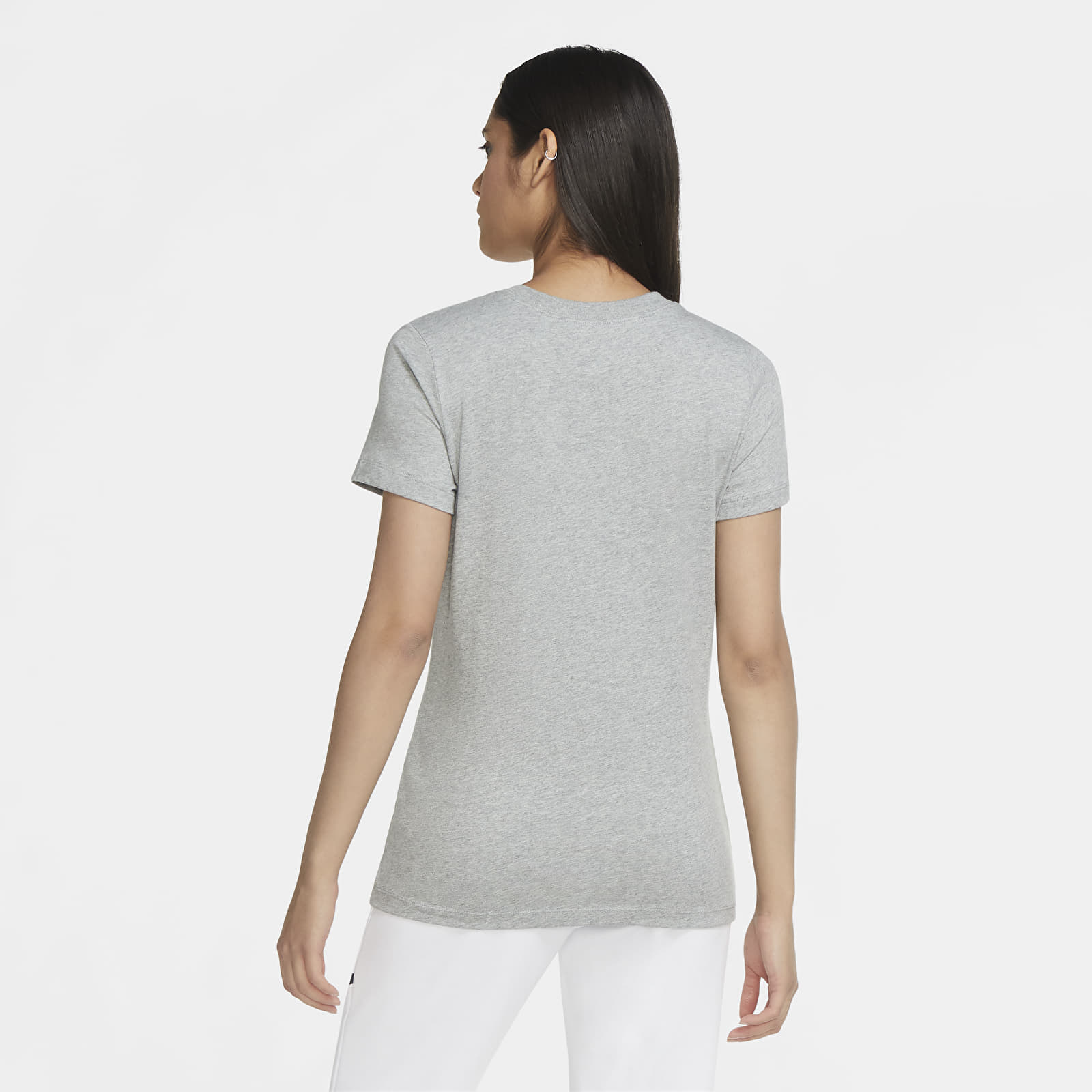 Camisetas Nike Sportswear W T-Shirt Dk Grey Heather/ White