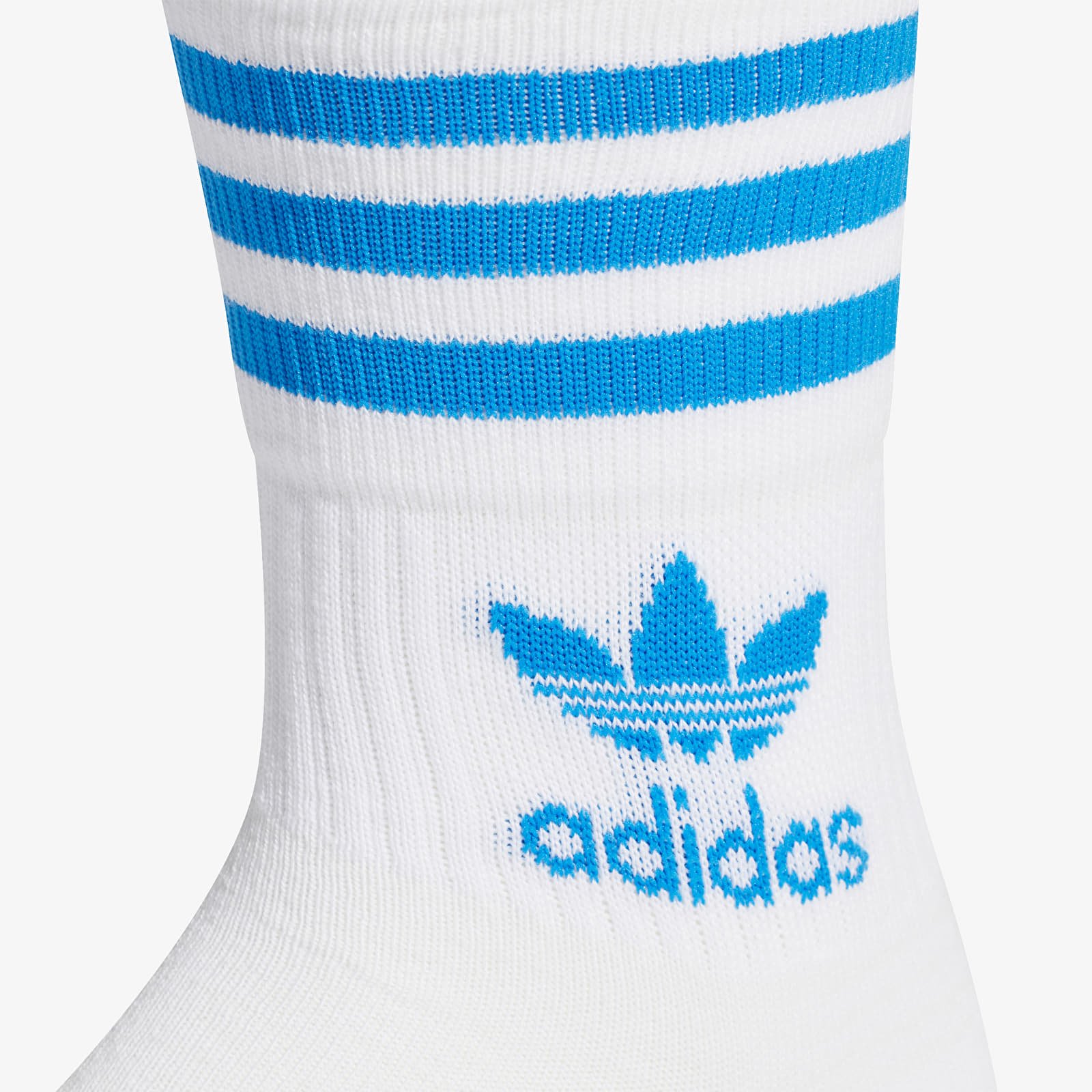 Kojinės adidas Mid Cut Crew Sock 3-Pack White/ Blue Bird/ Legend Ink