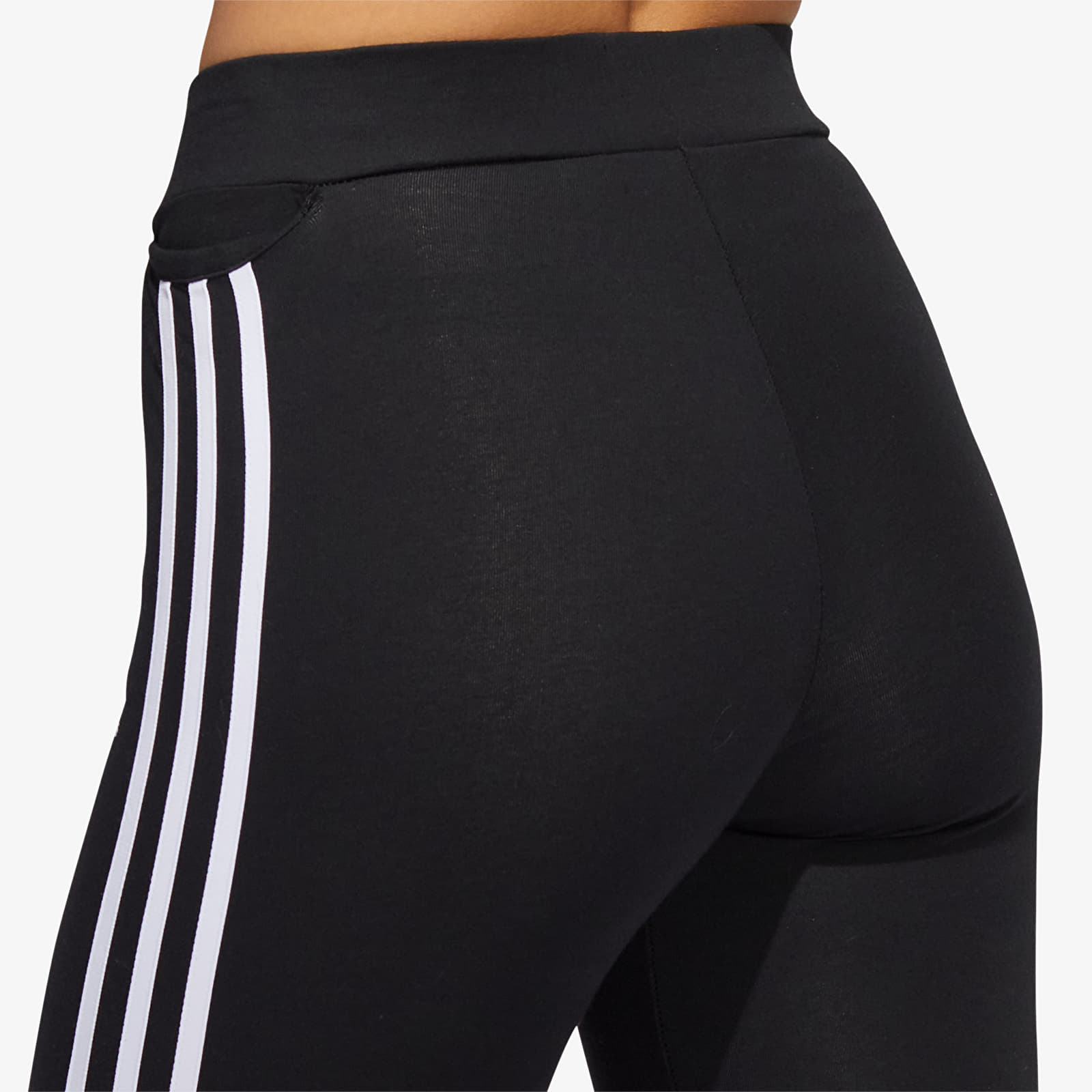 Black women's leggings with logo and 3 Stripes - ADIDAS