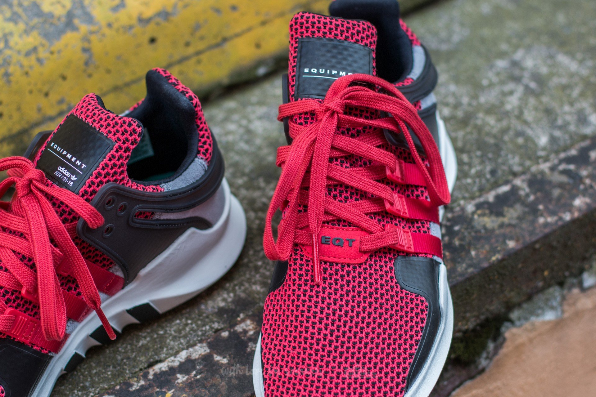 Adidas eqt support adv black and red shop