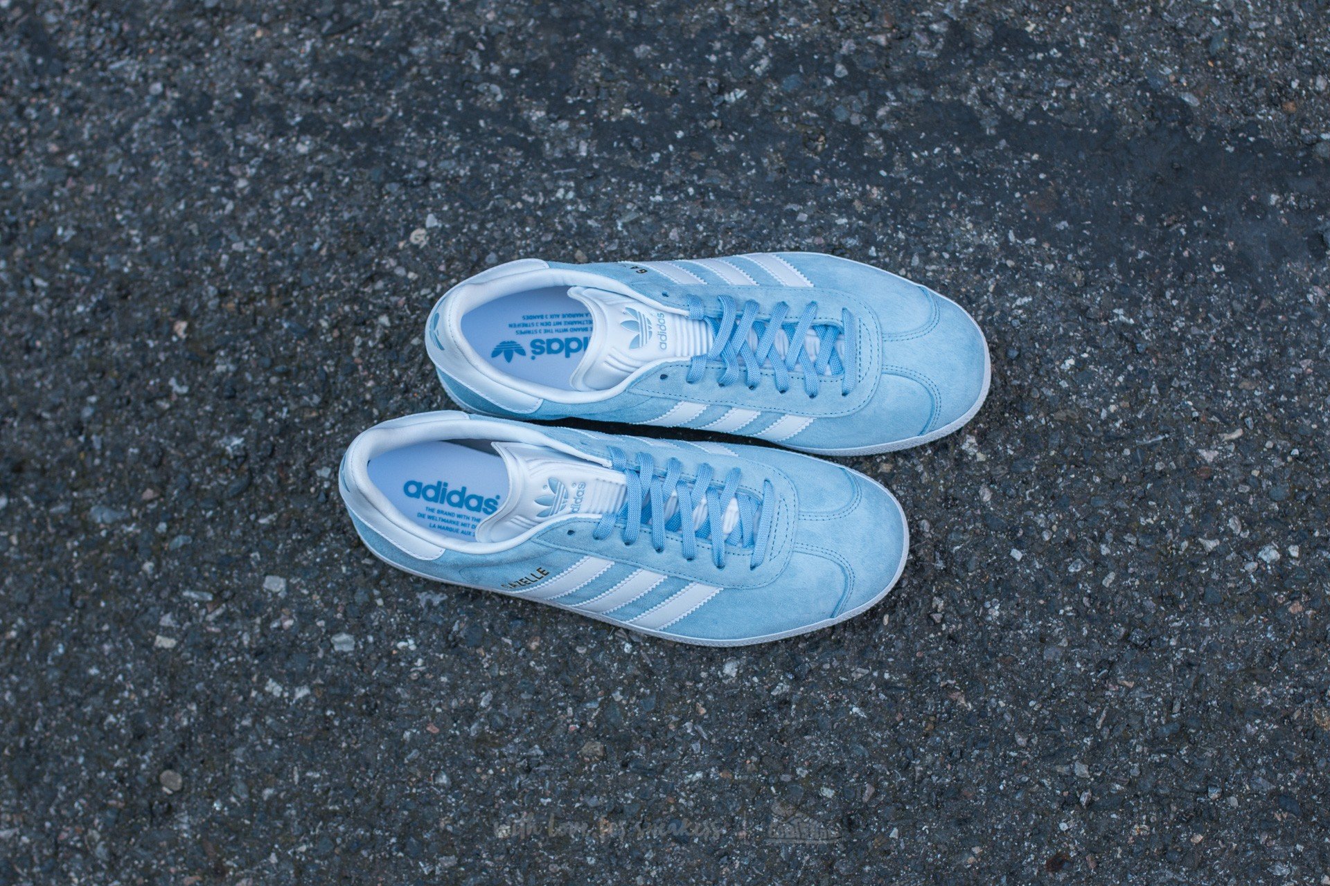 Men's shoes adidas Gazelle Clear Sky/ White/ Gold Metallic