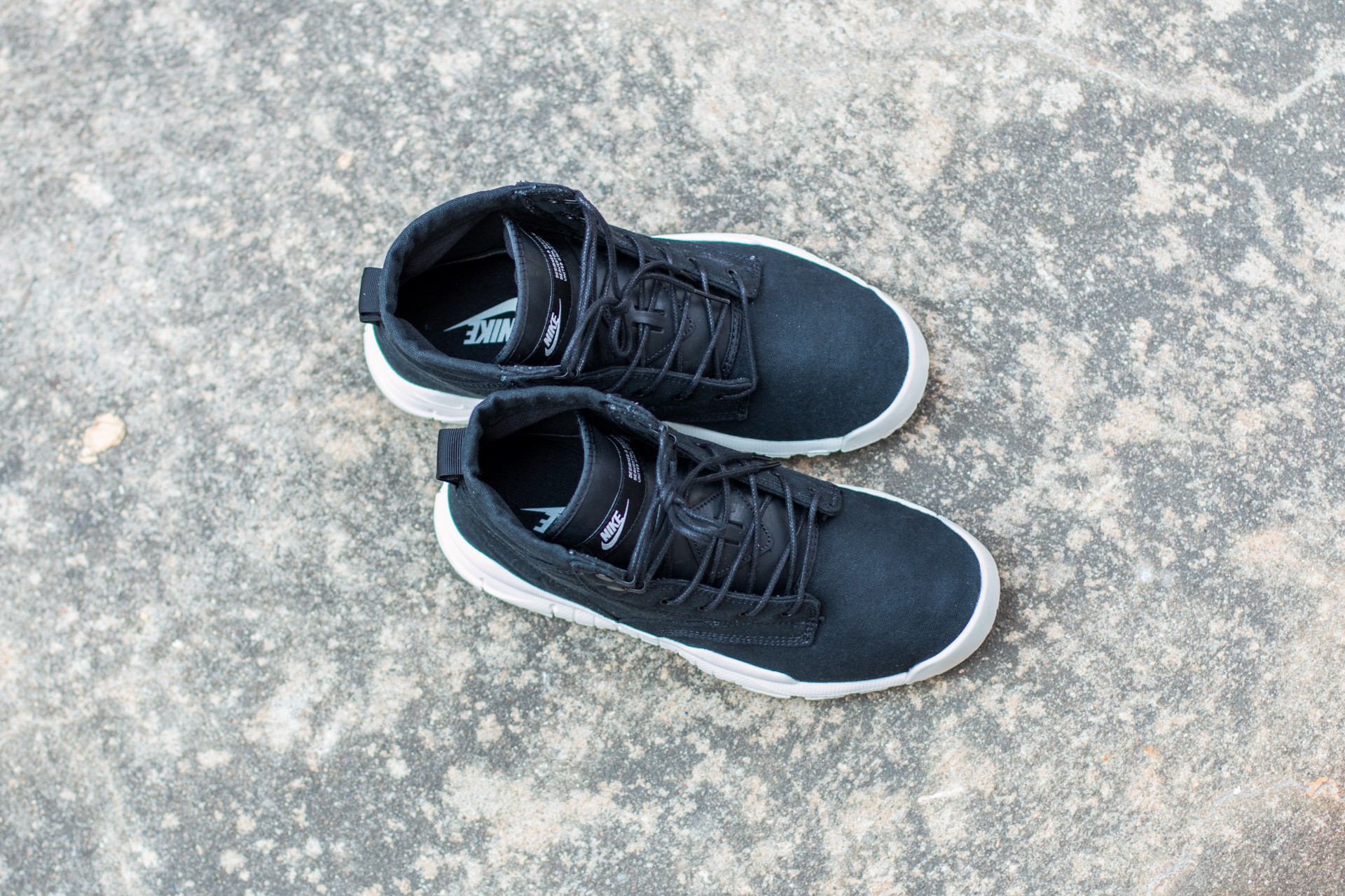 nike sfb canvas boots black white