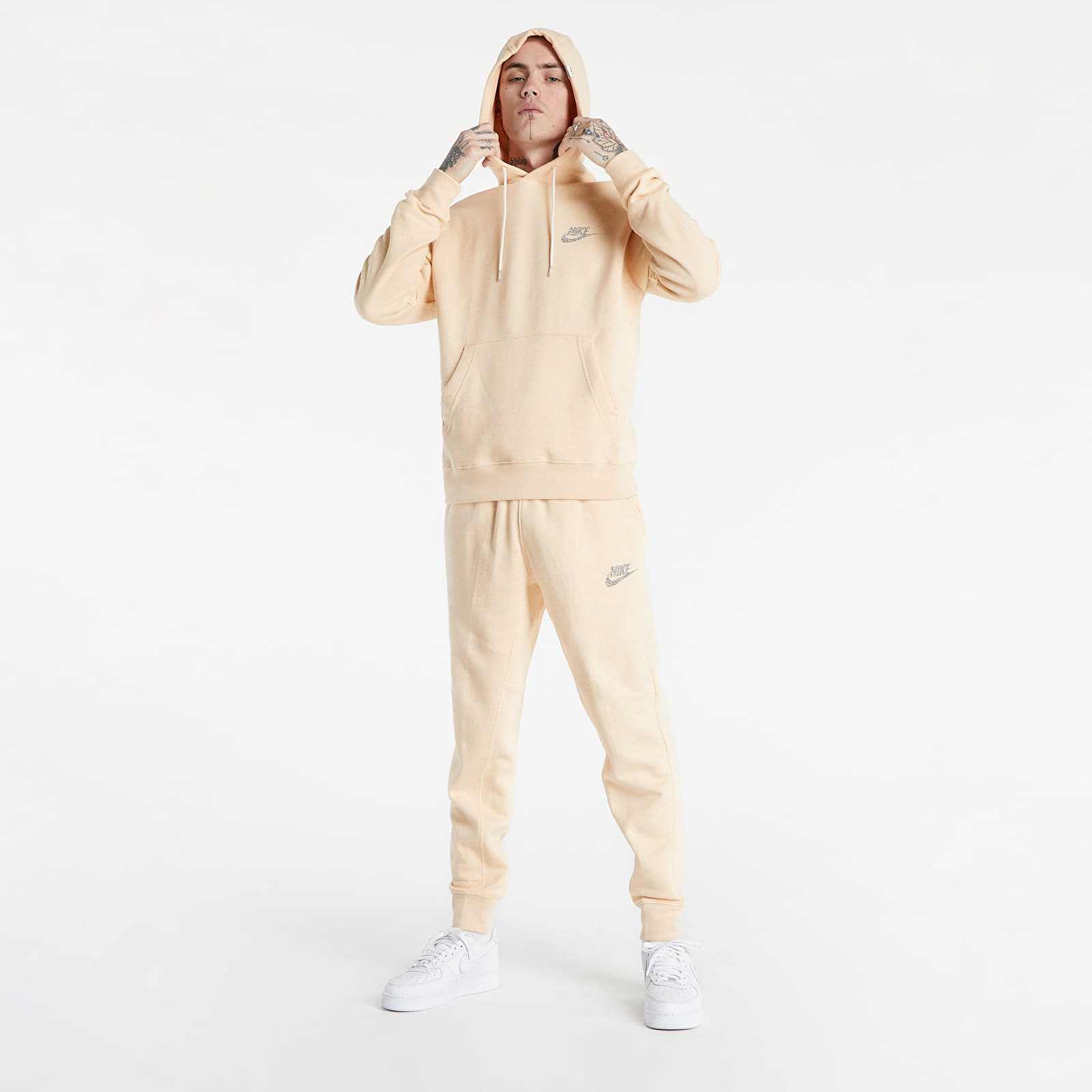 Sweatjacken und Sweatshirts Nike NSW Revival Men's Fleece Pullover Hoodie White Onyx/ White