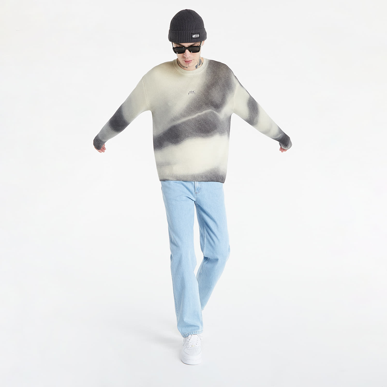 Pulóverek A-COLD-WALL* Digital Print Crewneck Mid Grey