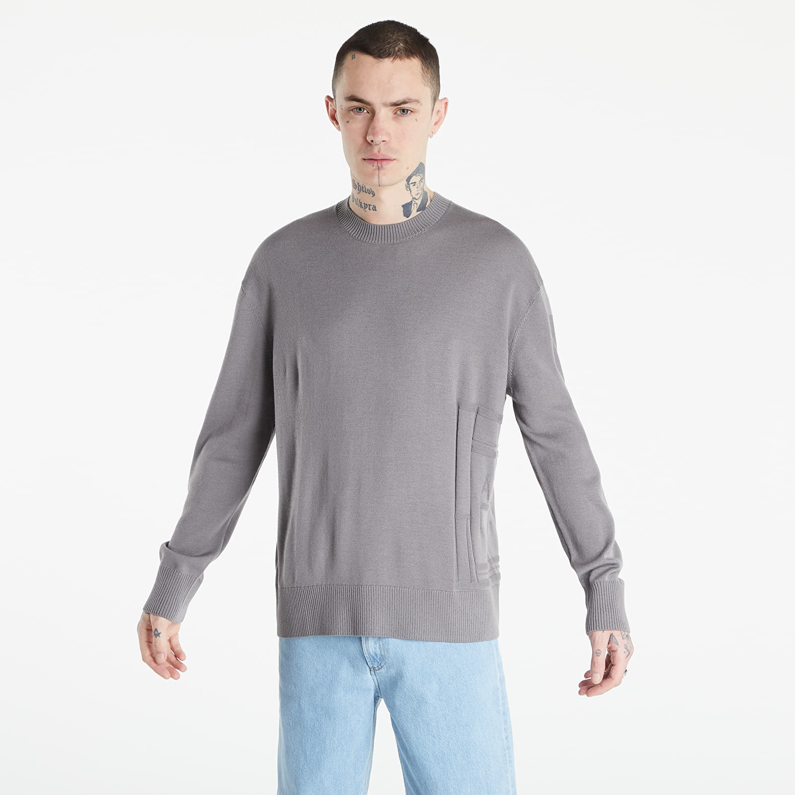 Trøjer A-COLD-WALL* Wrap Stitch Knit Mid Grey