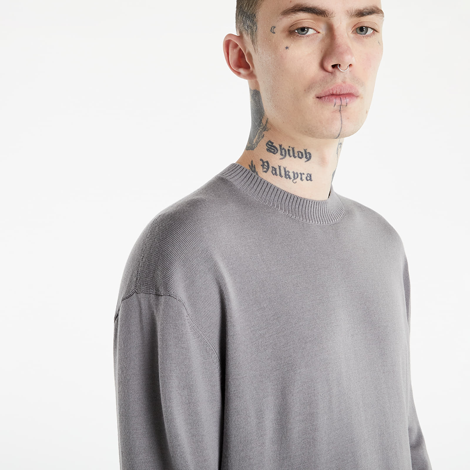 Trøjer A-COLD-WALL* Wrap Stitch Knit Mid Grey