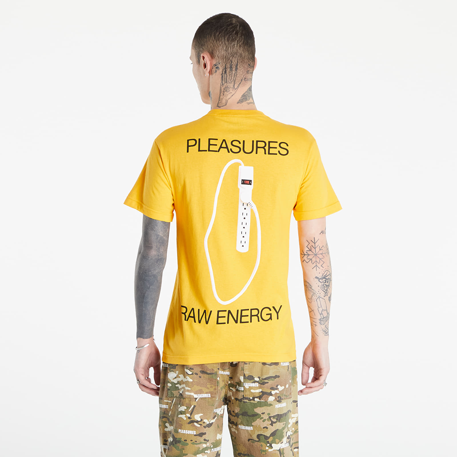 T-shirts PLEASURES Energy T-Shirt Gold