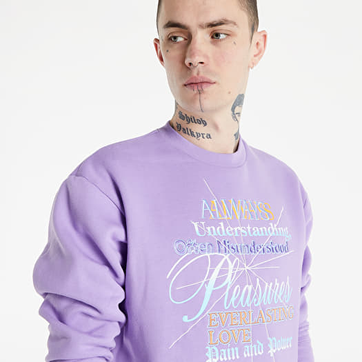 Sweatshirt PLEASURES Faith Crewneck Sweatshirt Purple
