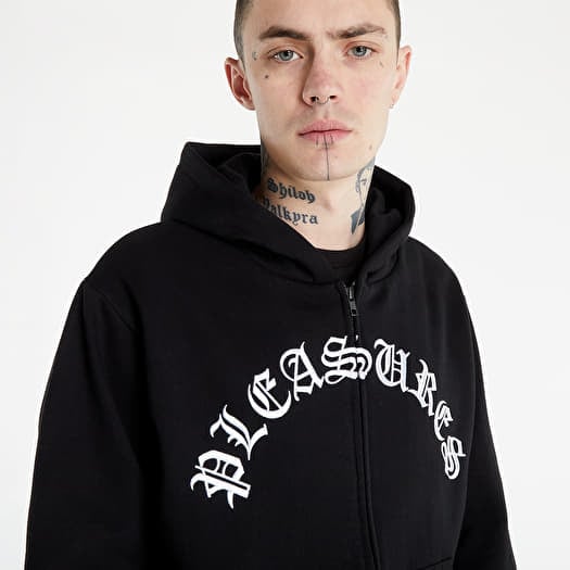 Pleasures black 2024 metal hoodie