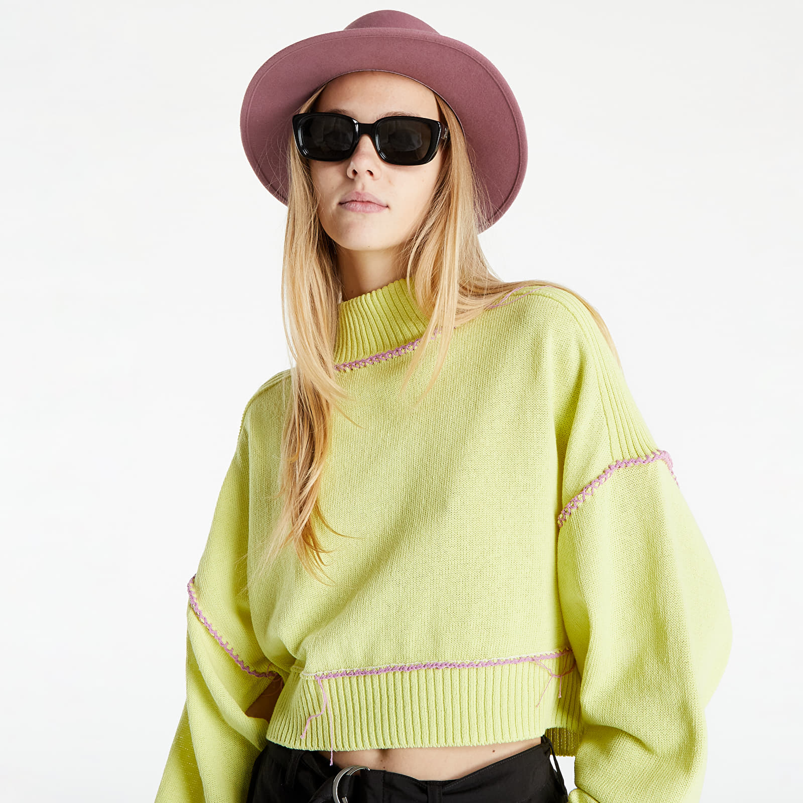 Sweaters McQ Gr9 Mended Rollneck Sugar Pea