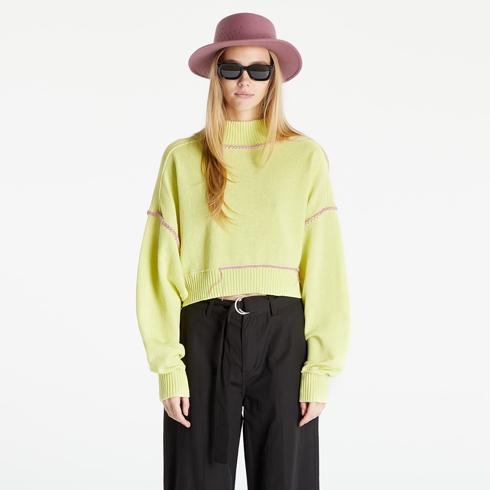 Sweaters McQ Gr9 Mended Rollneck Sugar Pea
