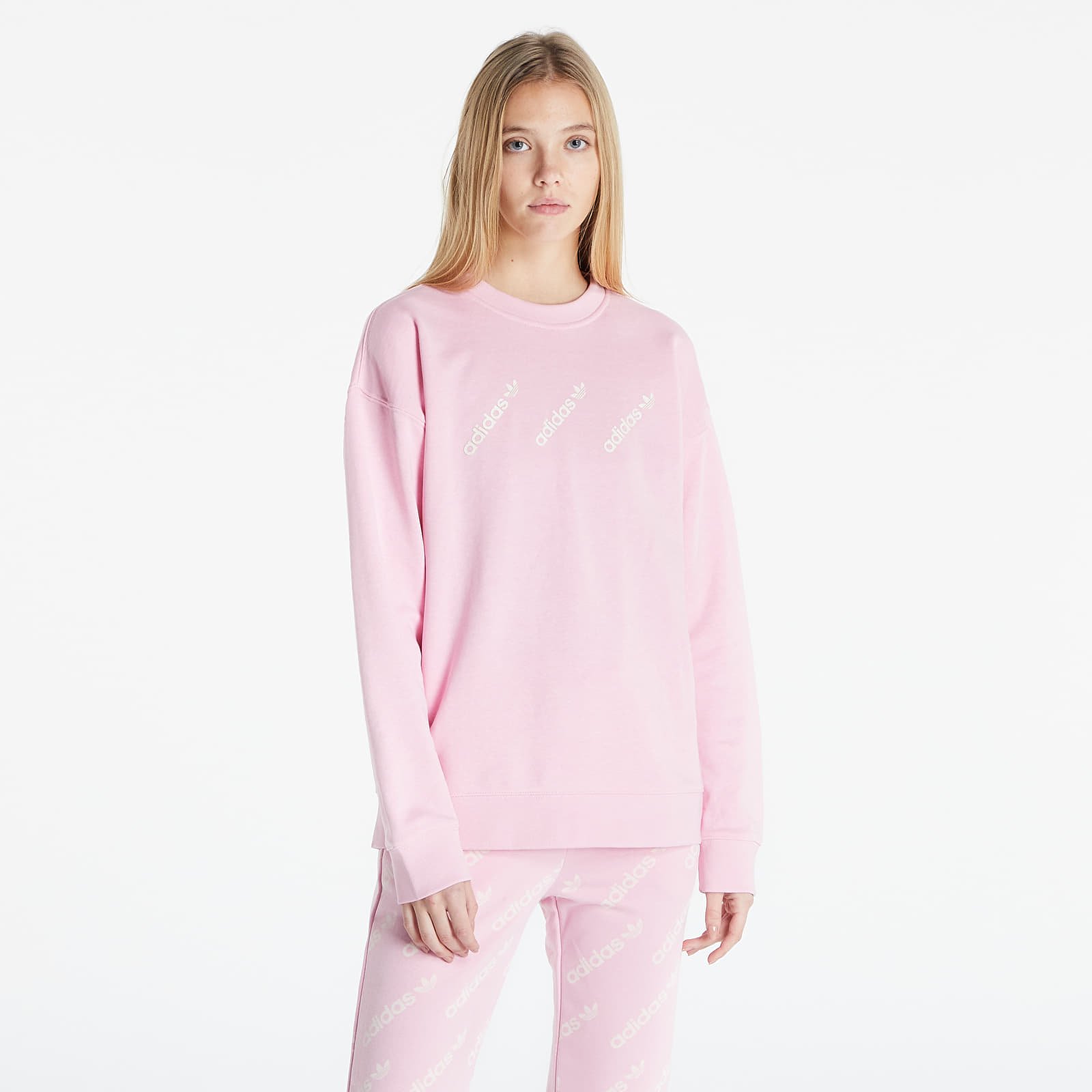 Hoodies and sweatshirts adidas Crew True Pink