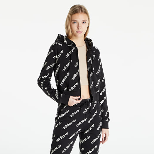 Hoodies and sweatshirts adidas Cropped Mono Hooded Track Top Black Footshop