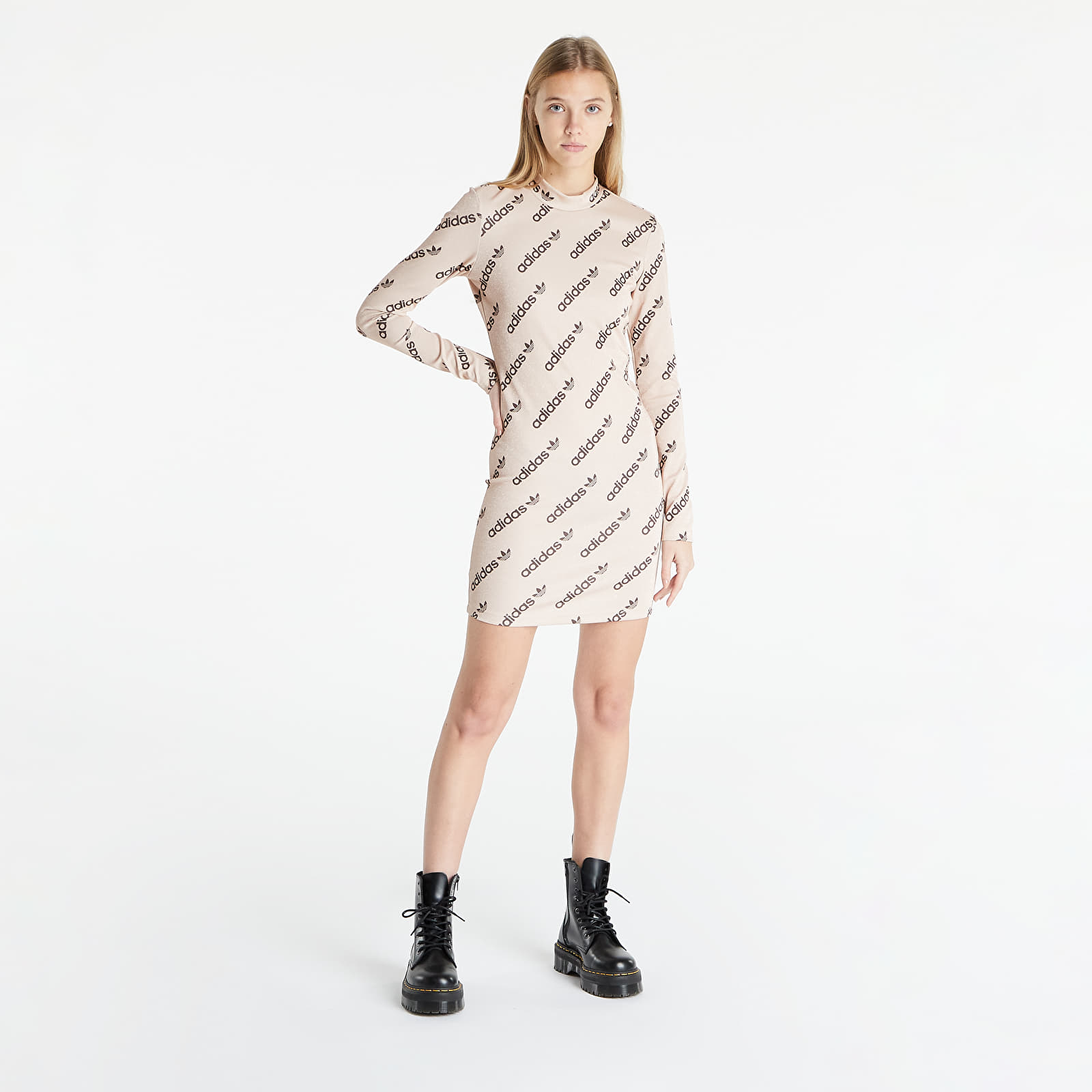 Kleider adidas Long Sleeved Dress Halo Brush