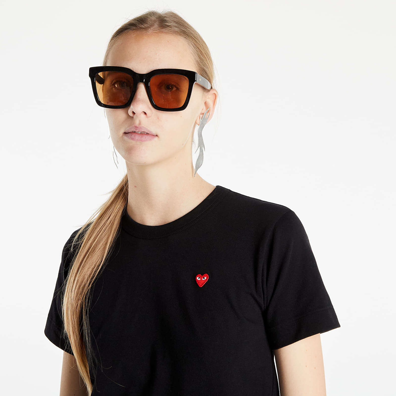 Koszulki Comme des Garçons PLAY Tee Knit Black