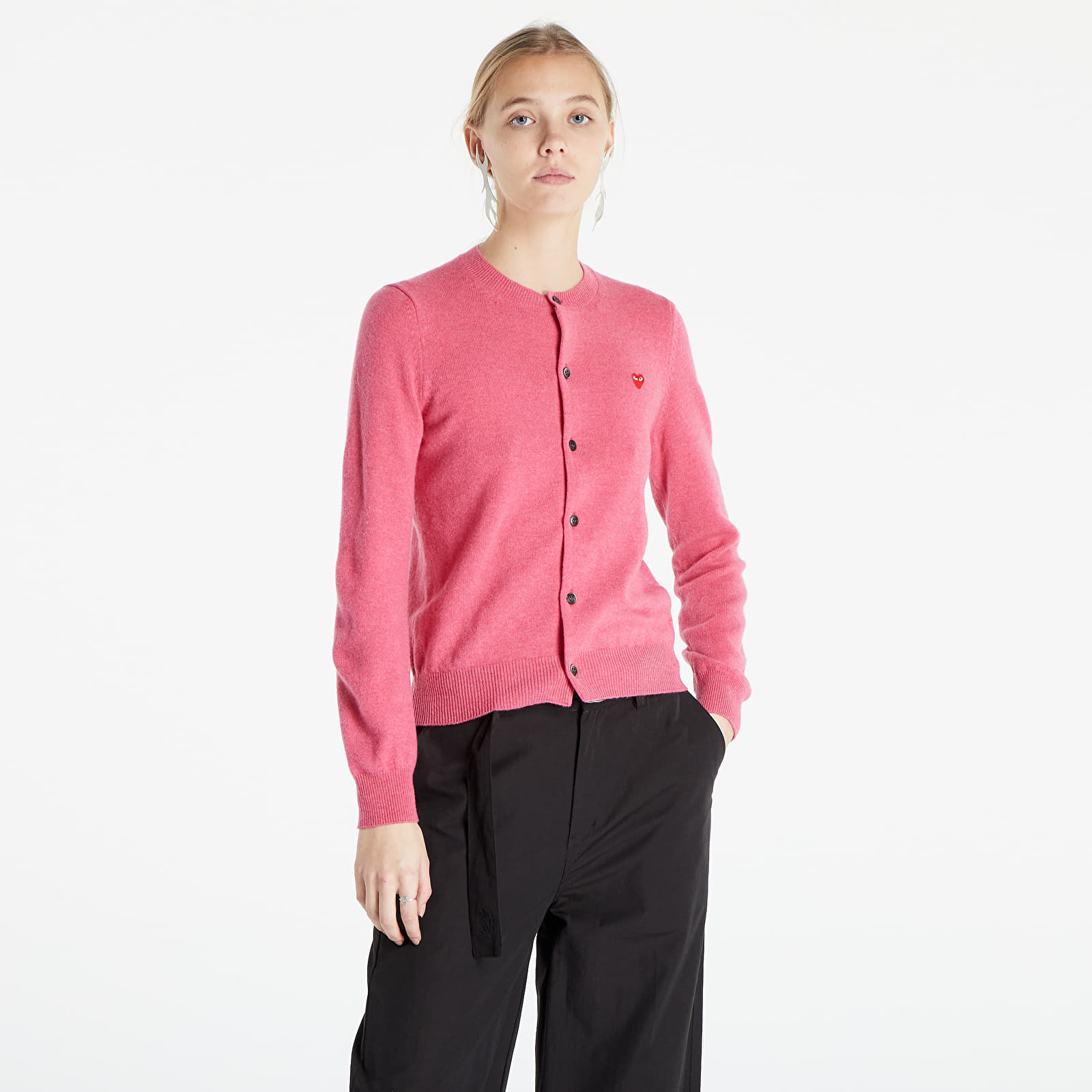 Πουλόβερ Comme des Garçons PLAY Cardigan Knit Pink