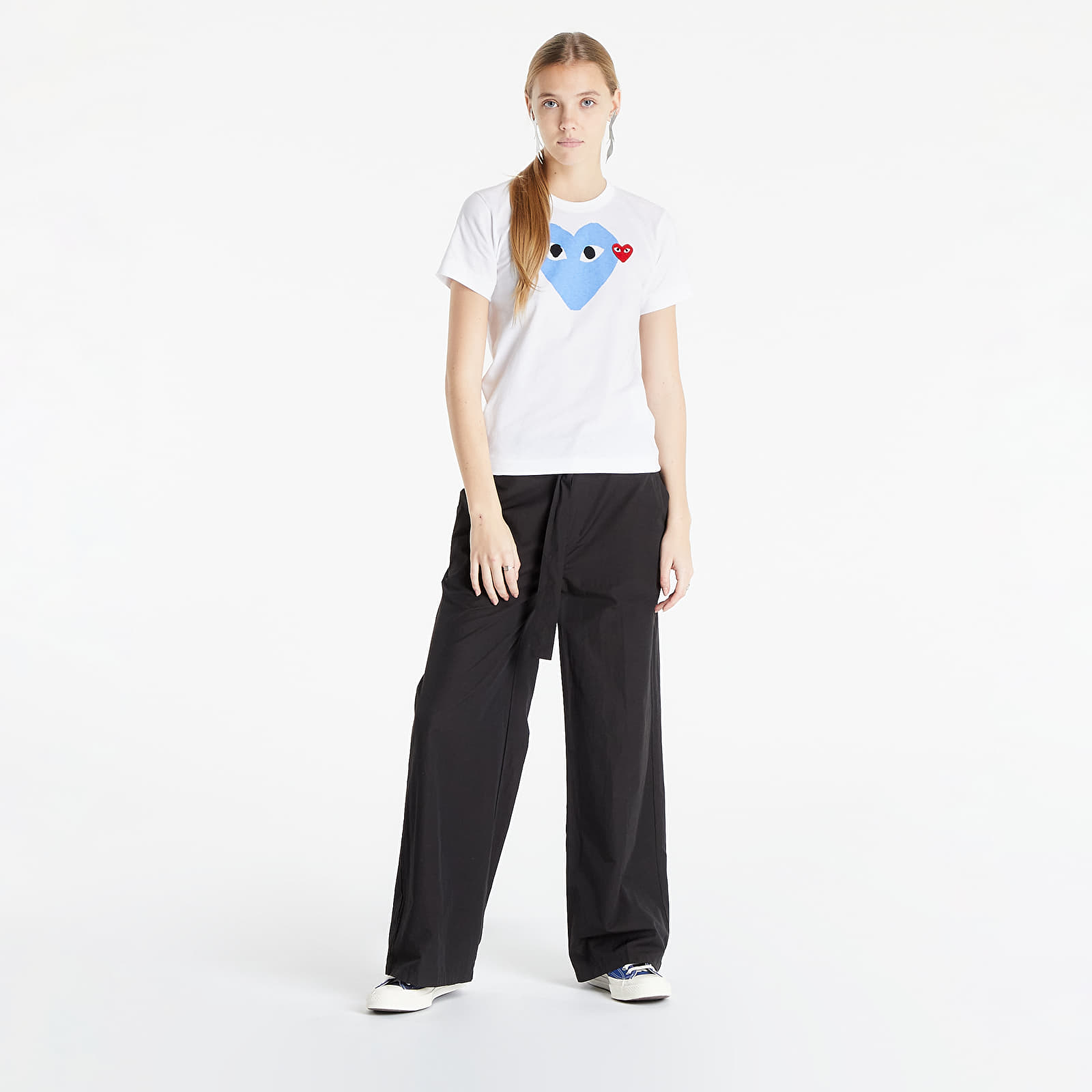 T-Shirts Comme des Garcons PLAY Tee White/ Blue