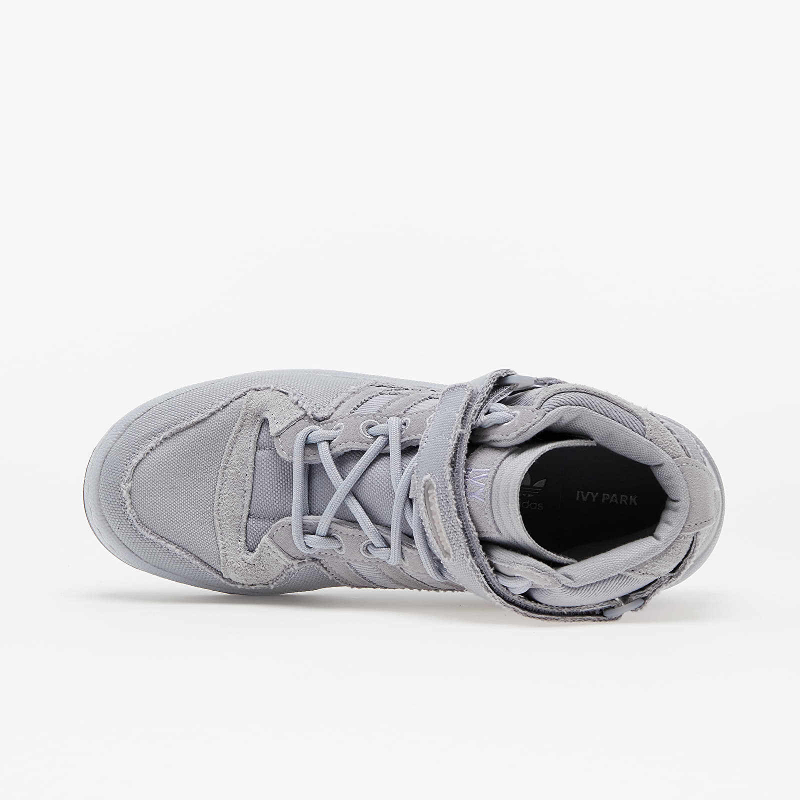 Vīriešu apavi adidas x Ivy Park Forum Mid Halo Silver/ Halo Silver/ Dust Purple