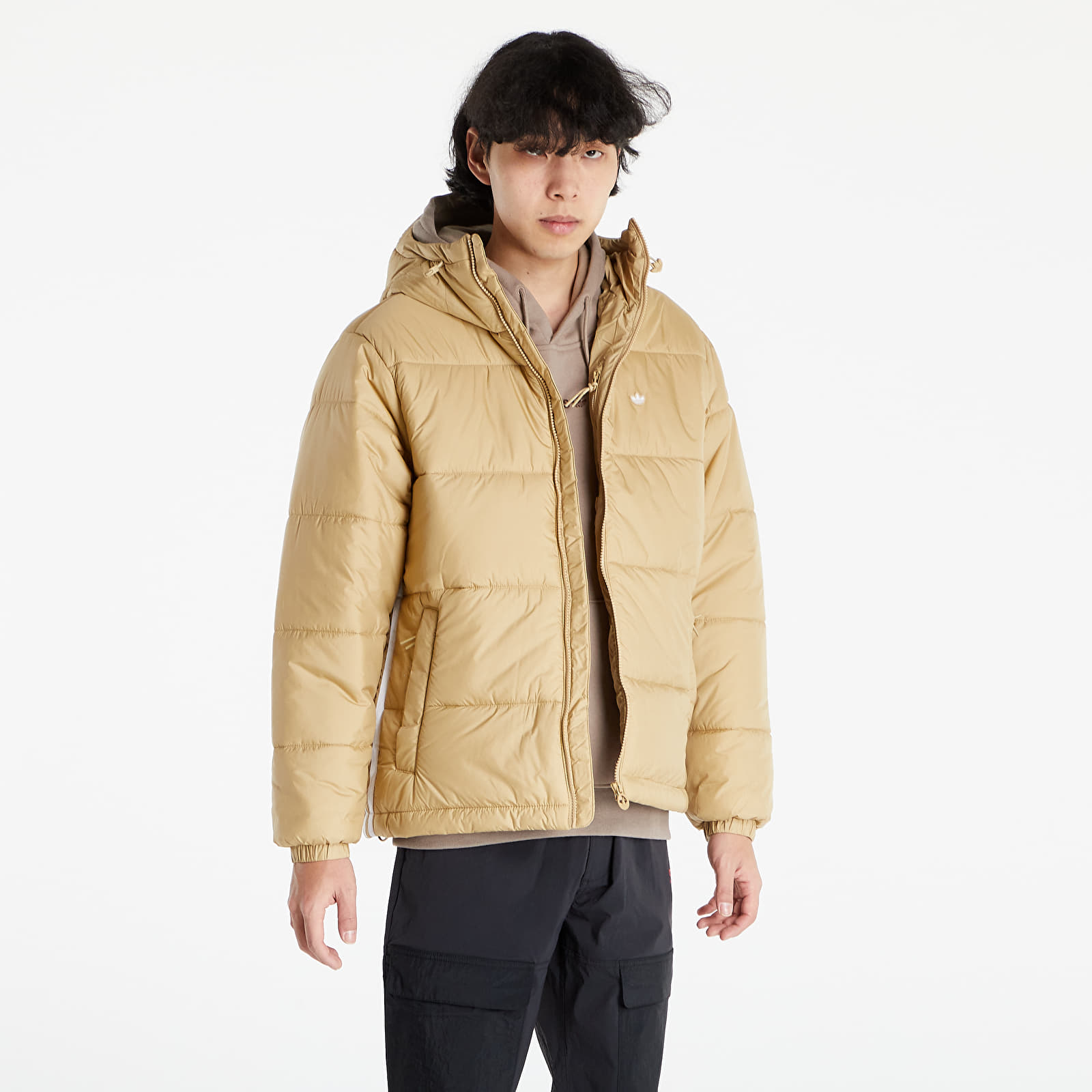 Kabátok adidas Padded Hooded Puffer Beige Tone