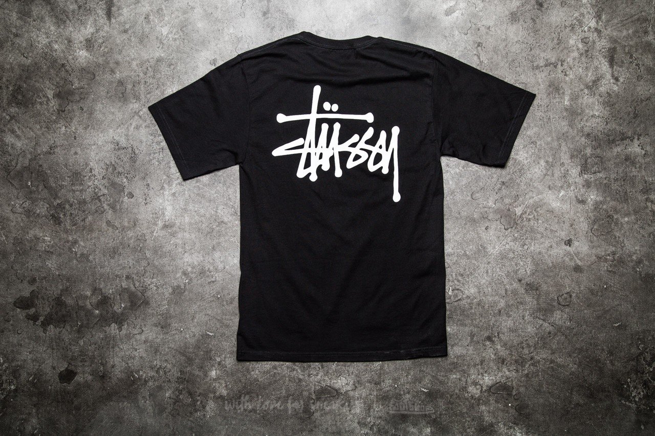 T-shirt Stüssy Basic Stüssy Tee Black