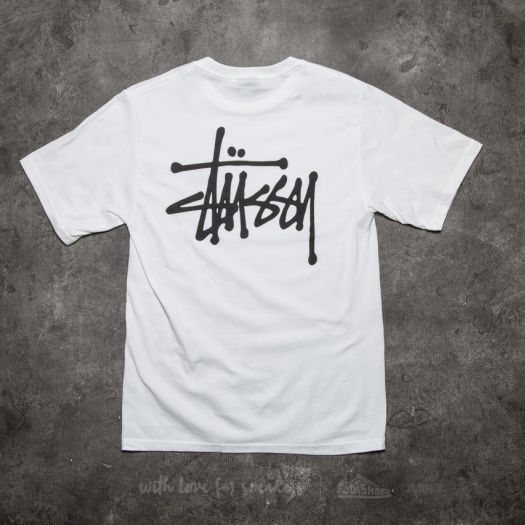 T-Shirts and shirts Stüssy Basic Stüssy Tee White Footshop